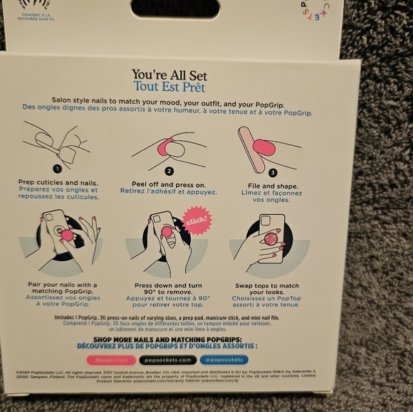 Popsocket and matching ready to wear nails - Picture 2 of 2